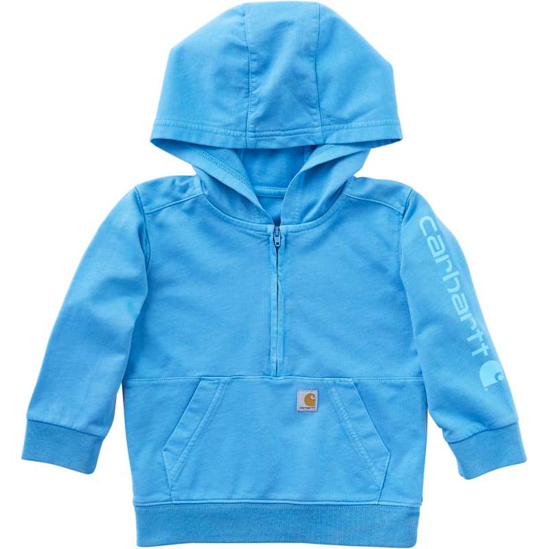 Carhartt  Engineer Blue Kids' Long Sleeve Re-Engineered Garment Dye Half-Zip Sweatshirt  (Baby/Toddler)