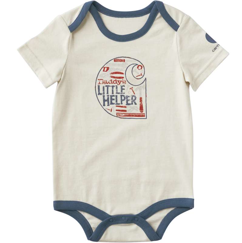 Carhartt  Chalk Boys' Short Sleeve Daddy's Helper Bodysuit (Baby)