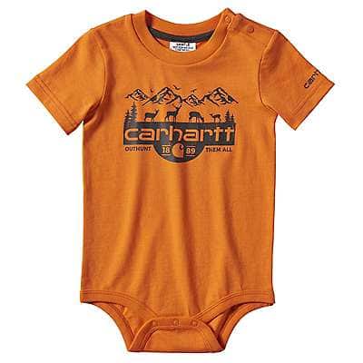 Carhartt Kid's Exotic Orange Rough And Tough Graphic Bodyshirt
