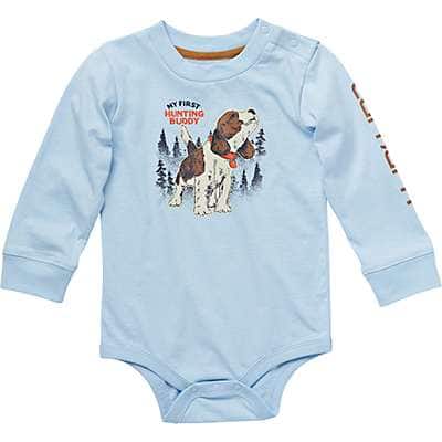 Carhartt Infant boy Airy Blue Boys' Long Sleeve Graphic Bodysuit