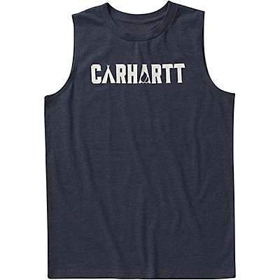 Carhartt Boys' Navy Heather Boys' Sleeveless Camp T-Shirt