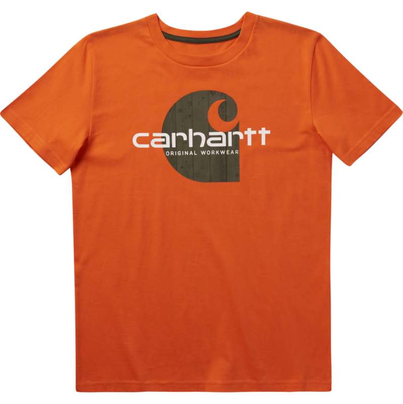 Carhartt  Spice Boys' Short-Sleeve Woodgrain C T-Shirt
