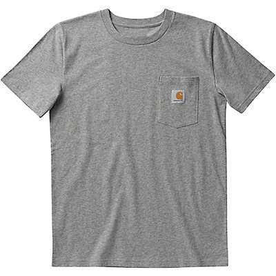 Carhartt Boys' Charcoal Grey Heather Kids' Short-Sleeve Pocket T-Shirt