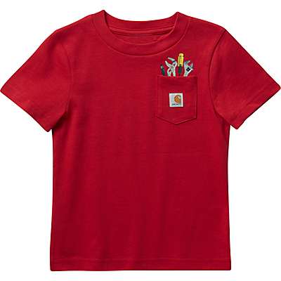 Carhartt Boys' Tango Red Boys' Short-Sleeve Pocket Tool T-Shirt