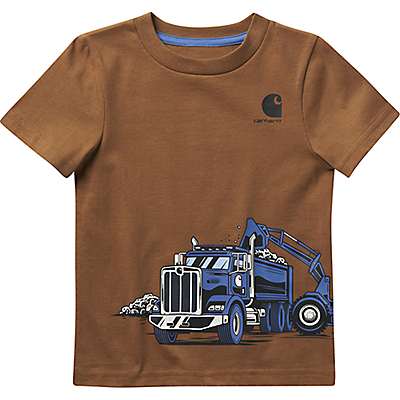 Carhartt Boys' Carhartt Brown Boys' Short-Sleeve Dump Truck Wrap T-Shirt