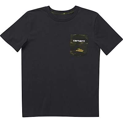Carhartt Boys' Caviar Black Boys' Short-Sleeve Pocket T-Shirt
