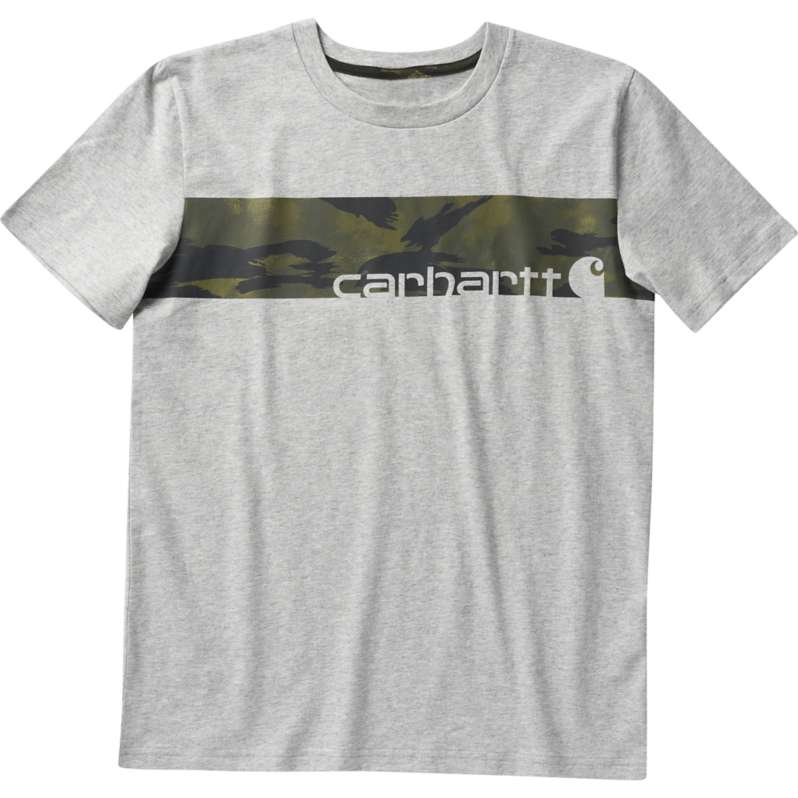 Carhartt  Grey Heather Boys' Short-Sleeve Camo Stripe T-Shirt