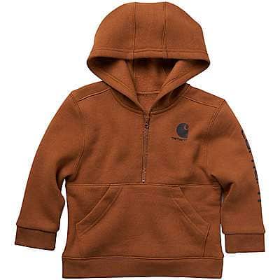Carhartt Infant boy,toddler boy Carhartt Brown Boys' Long-Sleeve Half-Zip Sweatshirt