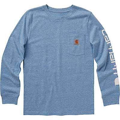 Carhartt Youth boy,toddler boy,child boy Imperial Blue Heather Boys' Long-Sleeve Scenic Pocket T-Shirt