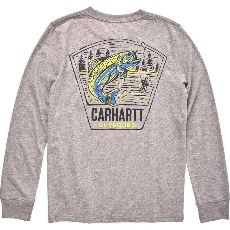 Carhartt  Charcoal Heather Boys' Long-Sleeve Rugged and Tough T-Shirt