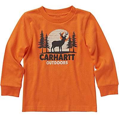 Carhartt Youth boy,toddler boy,child boy Exotic Orange Boys' Long-Sleeve Deer T-Shirt