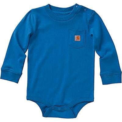 Carhartt Unisex,infant boy,infant girl Imperial Blue Infant Long-Sleeve Pocket Bodysuit
