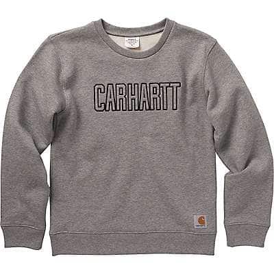 Carhartt Youth boy,child boy Granite Heather Boys' Long-Sleeve Crewneck Sweatshirt