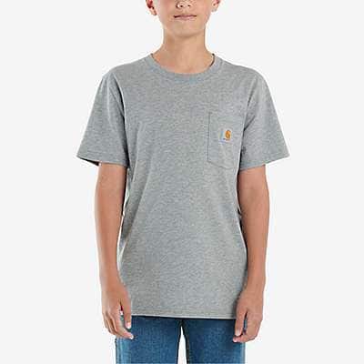 Carhartt Youth boy,child boy Charcoal Heather Kids' Short-Sleeve Pocket T-Shirt