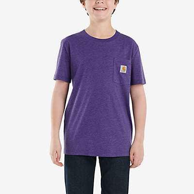 Carhartt Youth boy,child boy Wild Plum Heather Kids' Short-Sleeve Pocket T-Shirt