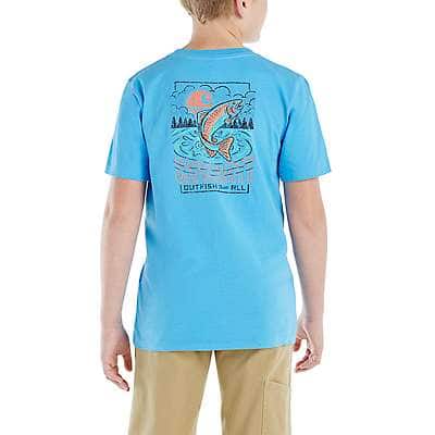 Carhartt Toddler boy,child boy,youth boy Azure Blue Boys' Short Sleeve Outfish T-Shirt