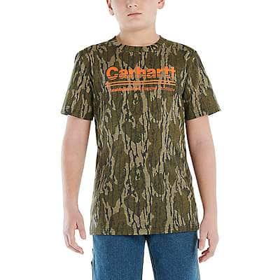 Carhartt Toddler boy,child boy,youth boy Mossy Oak Bottomland Camo Boys' Short-Sleeve Camo Stripe T-Shirt