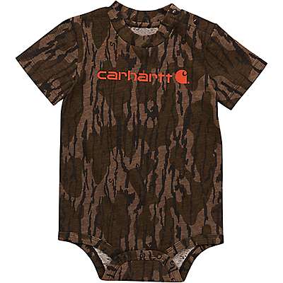 Carhartt Infant boy Mossy Oak Bottomland Camo Boys' Short Sleeve Camo Bodysuit
