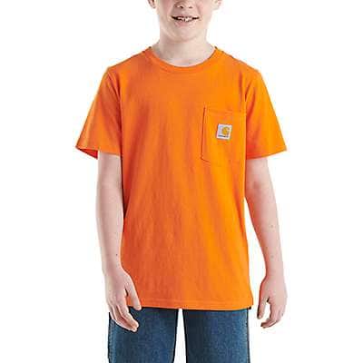 Carhartt Child boy,youth boy,youth girl,child girl Orange Flame Kids' Short-Sleeve Pocket T-Shirt (Child/Youth)