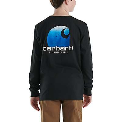 Carhartt Child boy,youth boy Black Boys' Long-Sleeve Pocket T-Shirt