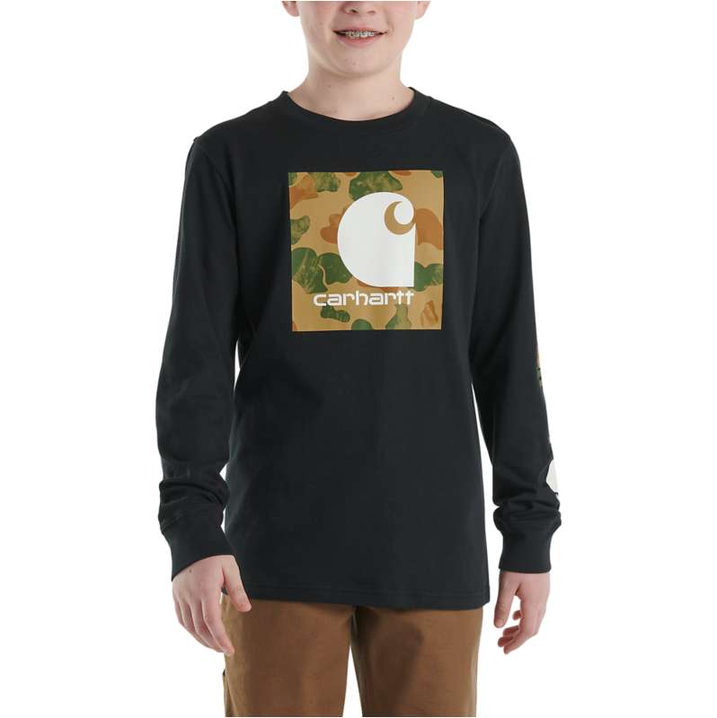 Carhartt Boy's Long-Sleeve Camo Pocket T-Shirt