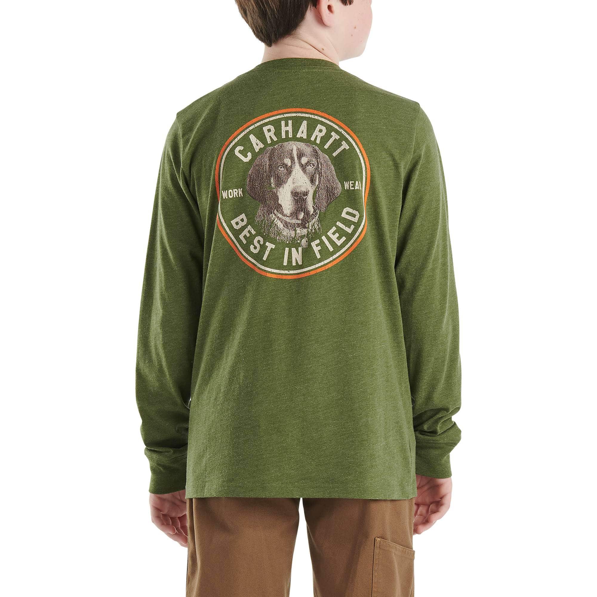 Boys' Long-Sleeve Dog Pocket T-Shirt