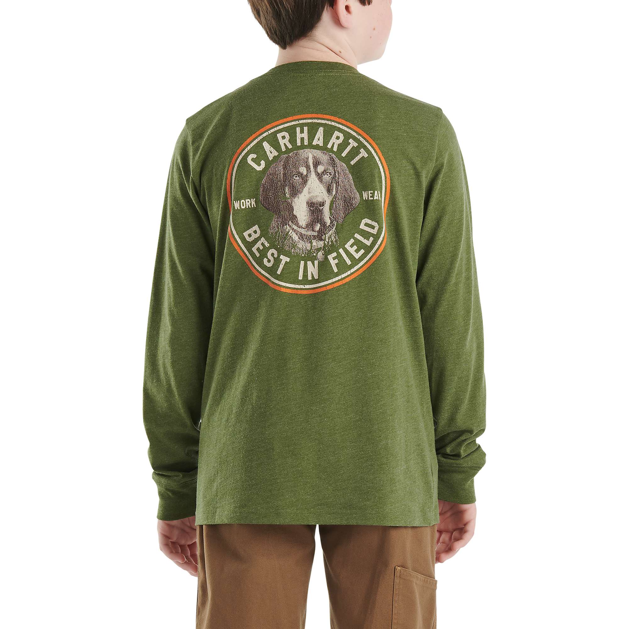 Boys' Long-Sleeve Dog Pocket T-Shirt