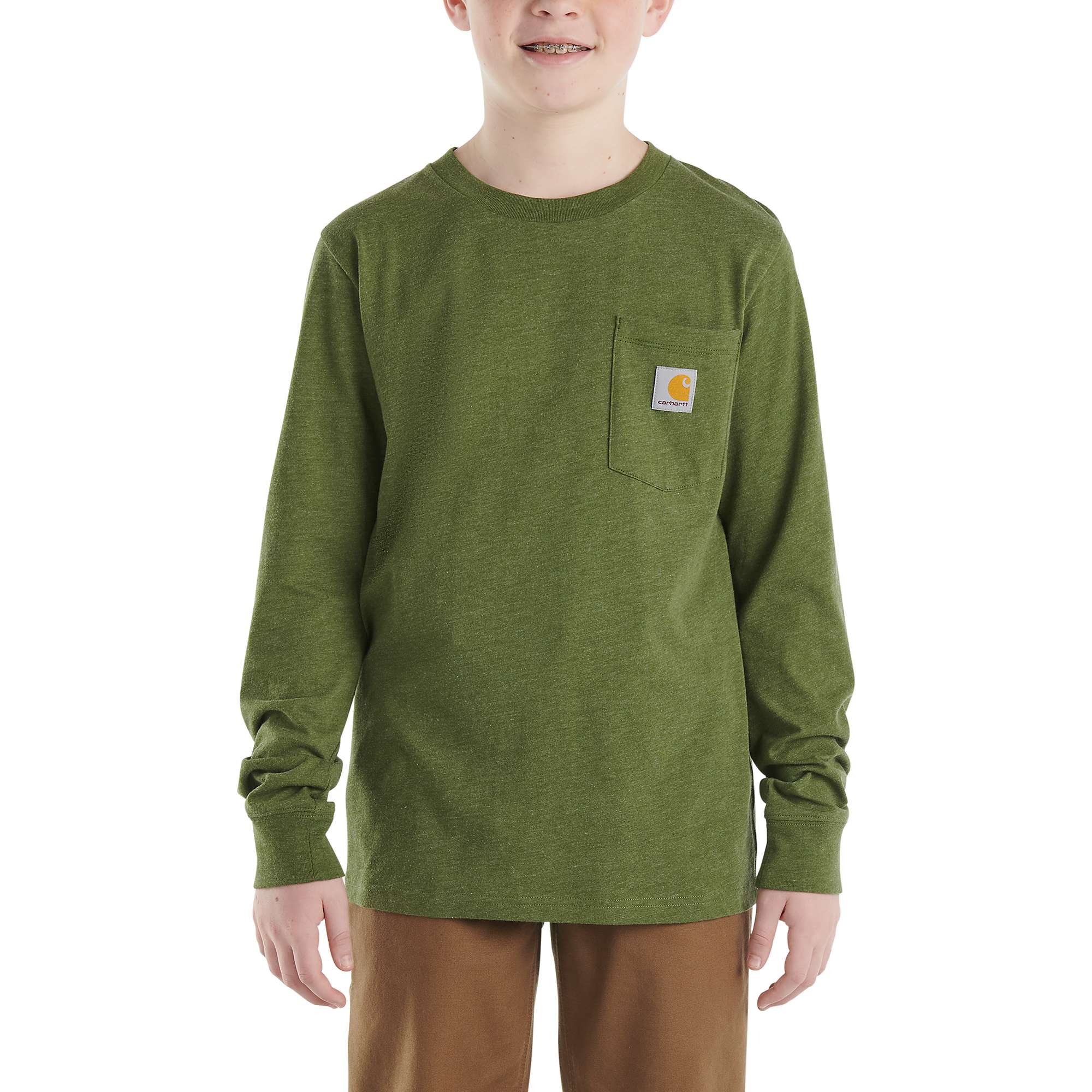 Boys' Long-Sleeve Dog Pocket T-Shirt