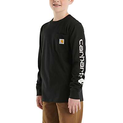 Carhartt Toddler boy,child boy,youth boy Charcoal Boys' Long-Sleeve Pocket T-Shirt