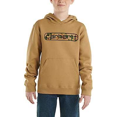 Carhartt Child boy,youth boy Dark Khaki Boys' Long-Sleeve Graphic Sweatshirt