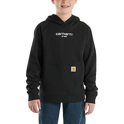 Carhartt Child boy,youth boy Black Boys' Carhartt Force® Long-Sleeve Fleece Hooded Sweatshirt