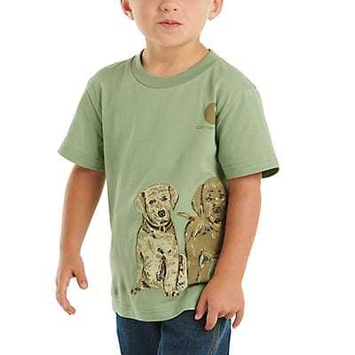 Carhartt Toddler boy,child boy Loden Frost Boys' Short-Sleeve Puppy Wrap T-Shirt (Toddler/Child)