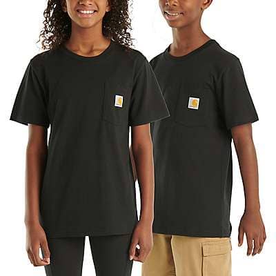 Carhartt Youth boy,youth girl,child boy,child girl,toddler boy,toddler girl Black Kids' Short Sleeve Pocket T-Shirt
