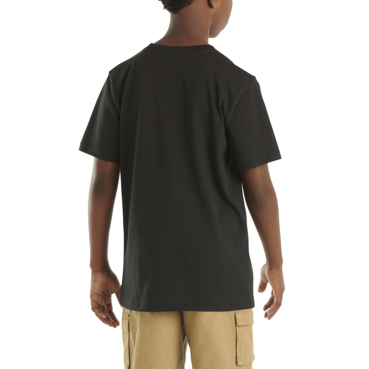 Детская футболка Carhartt Short Sleeve Pocket T-Shirt (Toddler/Child/Youth), цвет: Чёрный — фото 3