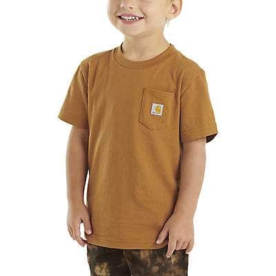 Carhartt Youth boy,youth girl,child boy,child girl,toddler boy,toddler girl Carhartt Brown Kids' Short Sleeve Pocket T-Shirt