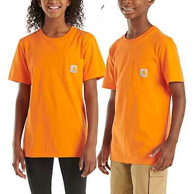 Carhartt Youth boy,youth girl,child boy,child girl,toddler boy,toddler girl Orange Kids' Short Sleeve Pocket T-Shirt