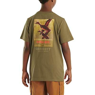 Carhartt Child boy,youth boy Army Green Boys' Short-Sleeve Duck T-Shirt (Child/Youth)