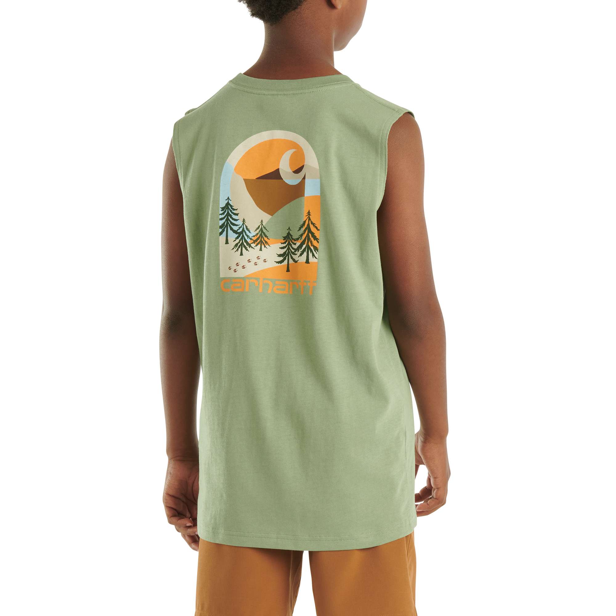 Carhartt Boys' Sleeveless Carhartt T-Shirt (Toddler/Child/Youth)