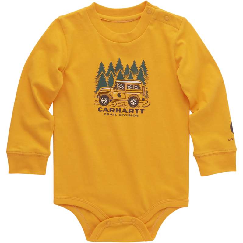 Carhartt  MARIGOLD Boys' Long-Sleeve Trail Bodysuit (Infant)