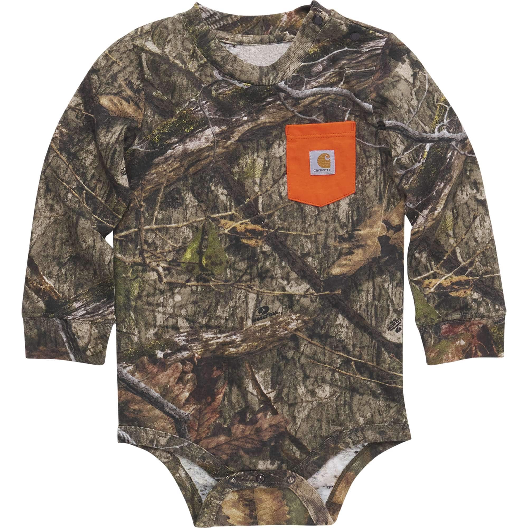 Carhartt Boys' Long-Sleeve Camo Pocket Bodysuit (Infant)