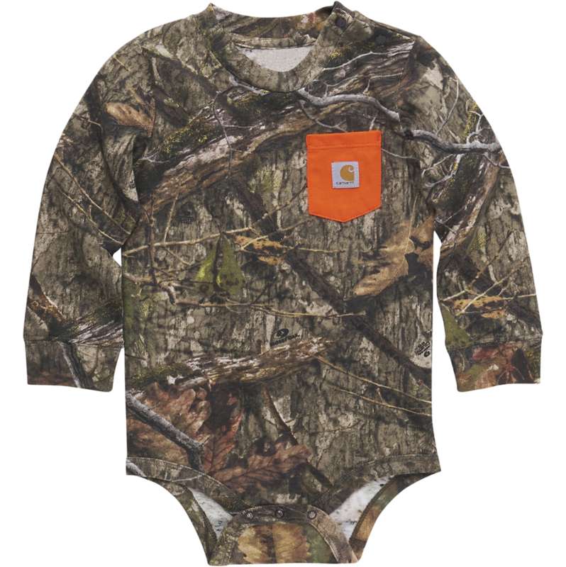 Carhartt  Mossy Oak Country DNA Boys' Long-Sleeve Camo Pocket Bodysuit (Infant)