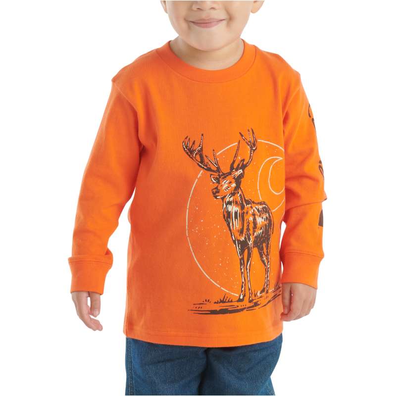 Carhartt  Tanager Red Boys' Long-Sleeve Deer T-Shirt (Infant/Toddler/Child)