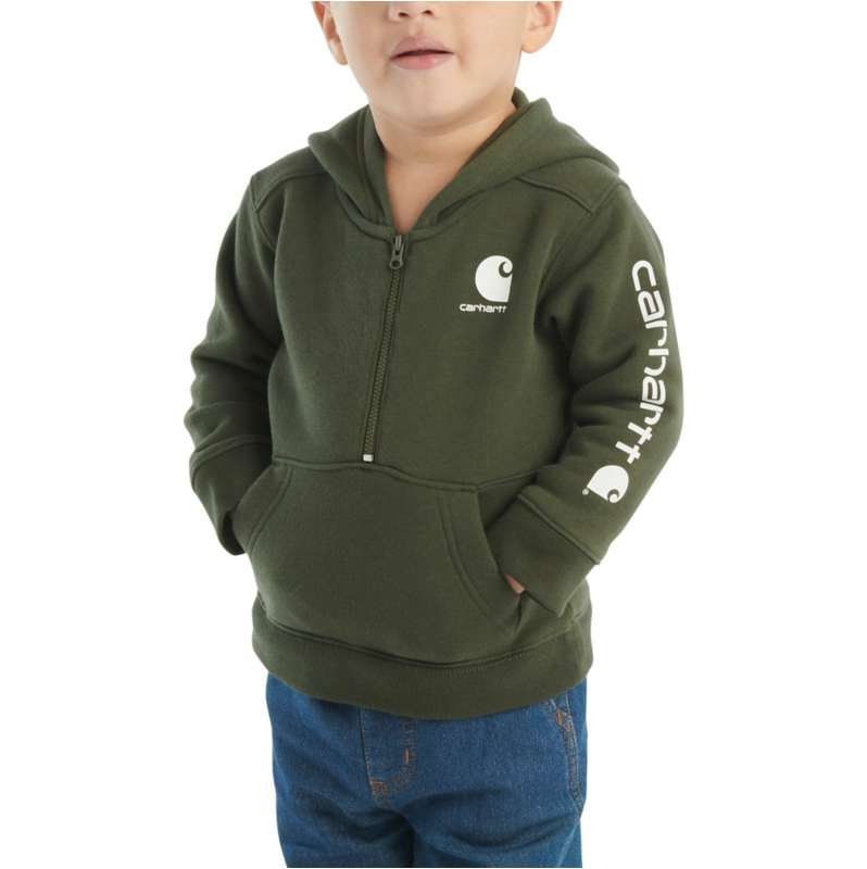 Carhartt  Olive Boys' Long-Sleeve Half-Zip Sweatshirt (Infant/Toddler)