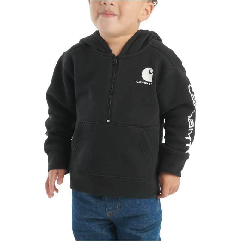 Carhartt  Black Boys' Long-Sleeve Half-Zip Sweatshirt (Infant/Toddler)