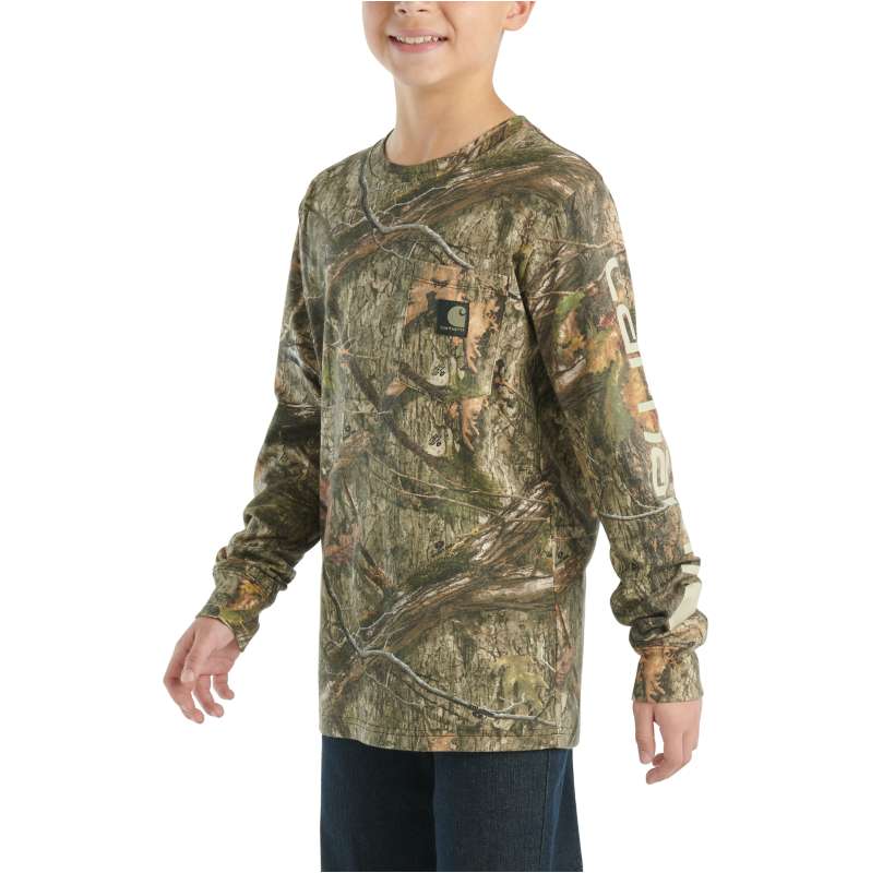 Carhartt  Mossy Oak Country DNA Boys' Long-Sleeve Camo Pocket T-Shirt (Toddler/Child/Youth)