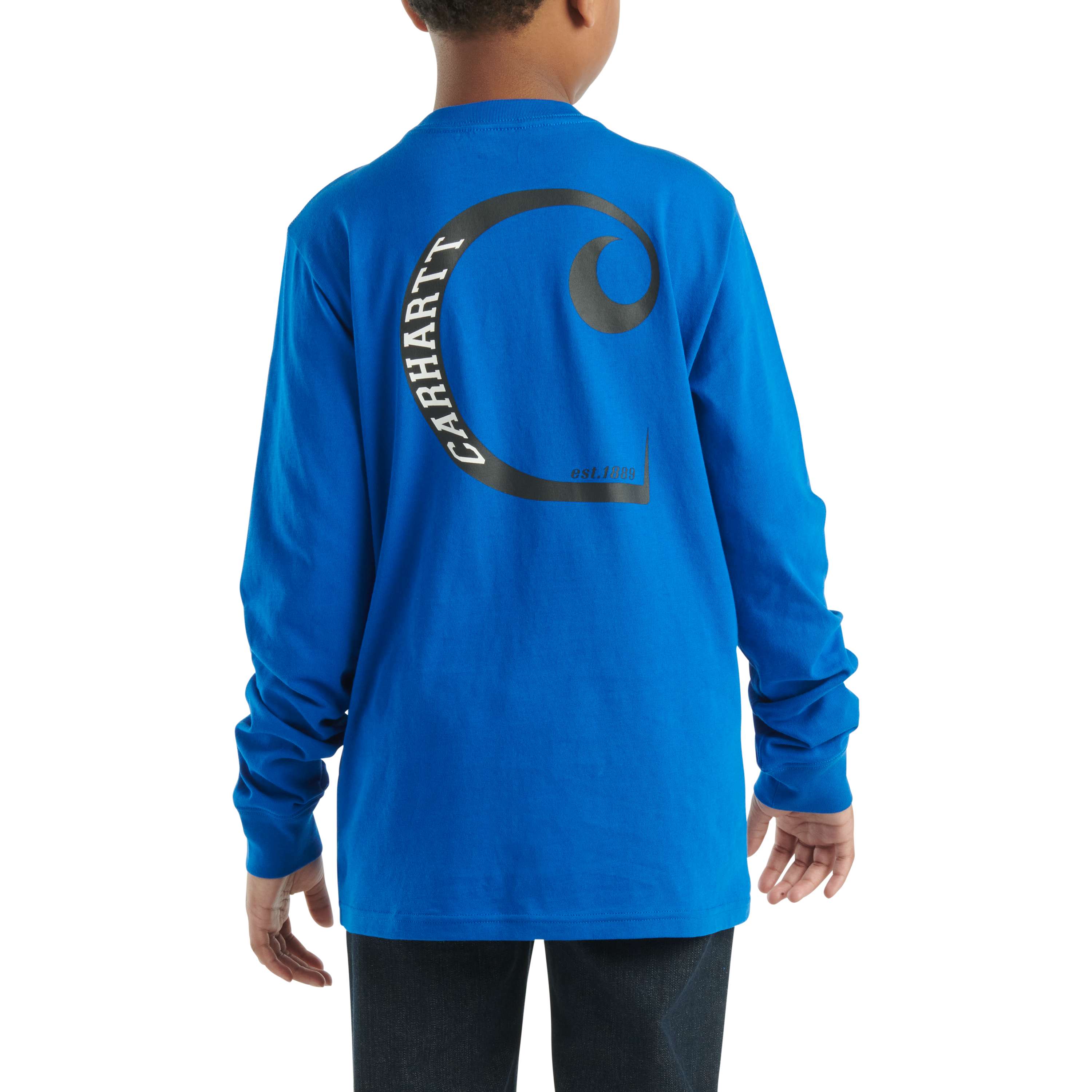 Additional thumbnail 1 of Boys' Long-Sleeve Graphic Pocket T-Shirt (Child/Youth)