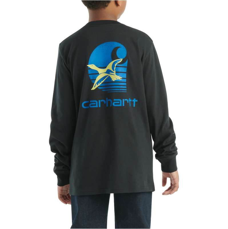 Carhartt  Black Boys' Long-Sleeve Graphic Pocket T-Shirt (Child/Youth)