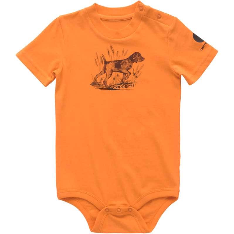 Carhartt  Hazy Sunshine Boys' Short Sleeve Dog Bodysuit(Infant)