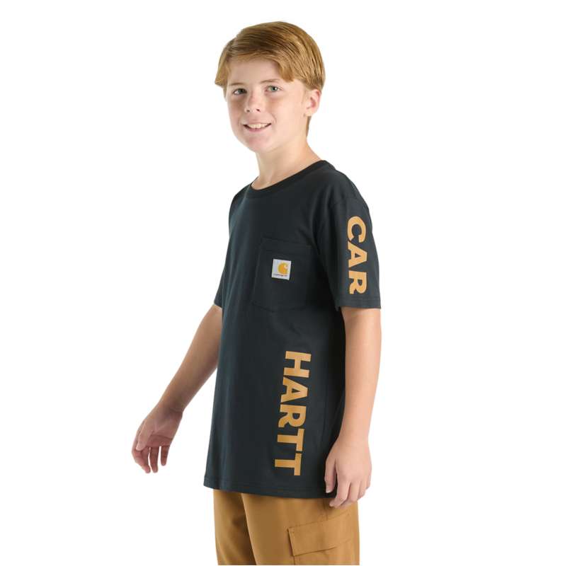 Carhartt  Black Boys' Short Sleeve Pocket T-Shirt (Child/Youth)
