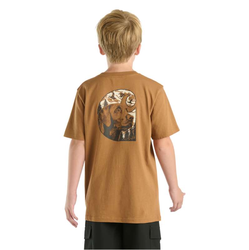 Carhartt  Carhartt Brown Boys' Short Sleeve Pocket Dog T-Shirt (Toddler/Child/Youth)